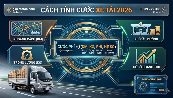 Cách tính cước xe tải mới nhất