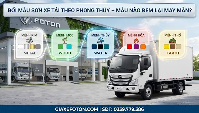 Đổi màu sơn xe tải theo phong thủy
