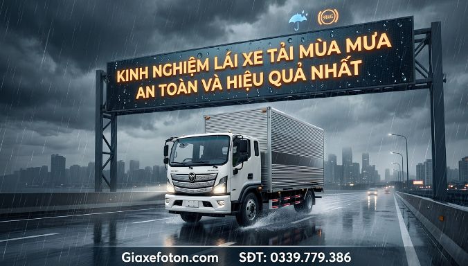 Kinh nghiệm lái xe tải mua mưa - an toàn hiệu quả nhất