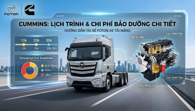 Lịch trình và chí phí bảo dưỡng động cơ cummins