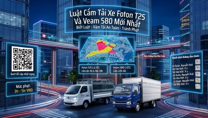 Luật Cấm Tải Xe Foton T25 Và Veam S80 Mới Nhất 2026